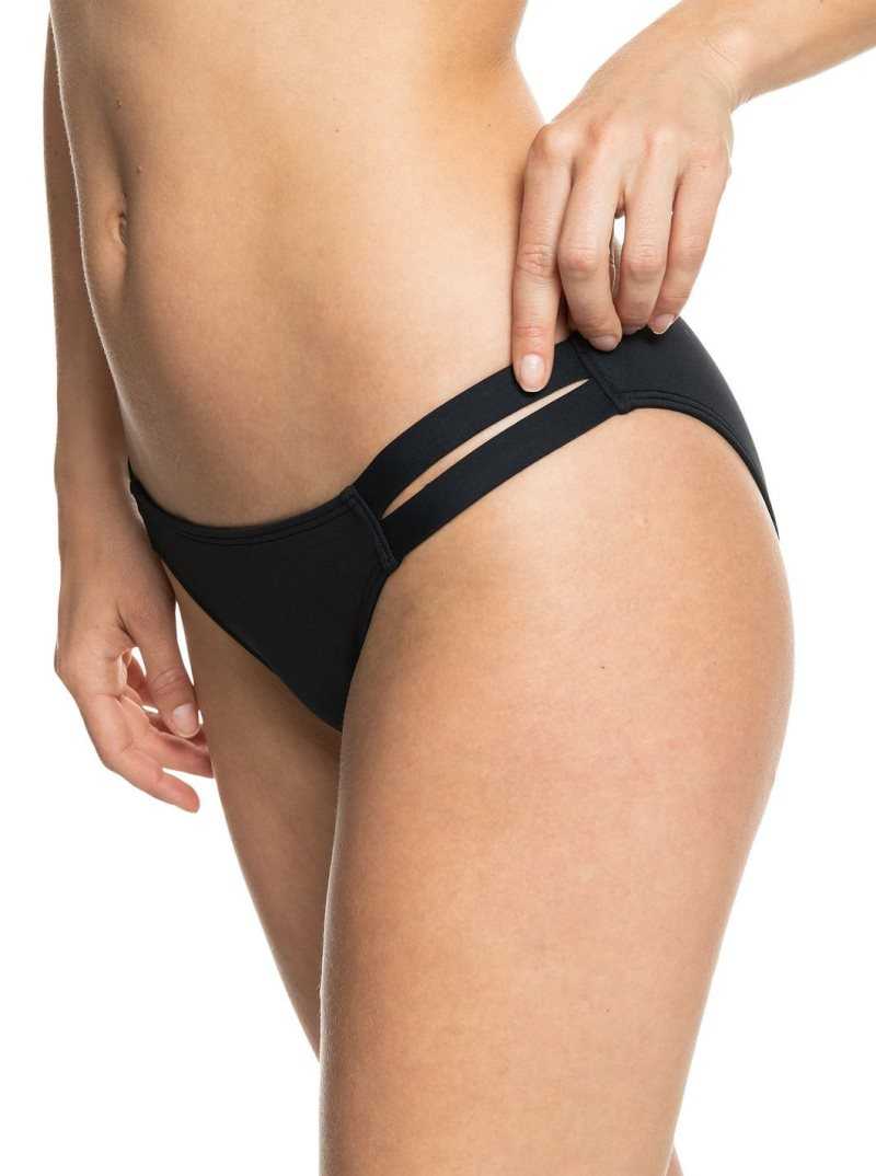 Roxy Beach Classics Regular Solid Bikini Bottoms Anthracite | XAENI-3146