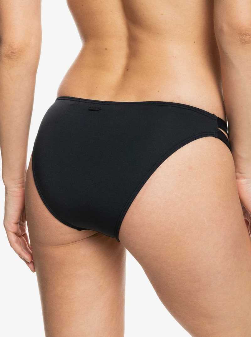 Roxy Beach Classics Regular Solid Bikini Bottoms Anthracite | XAENI-3146