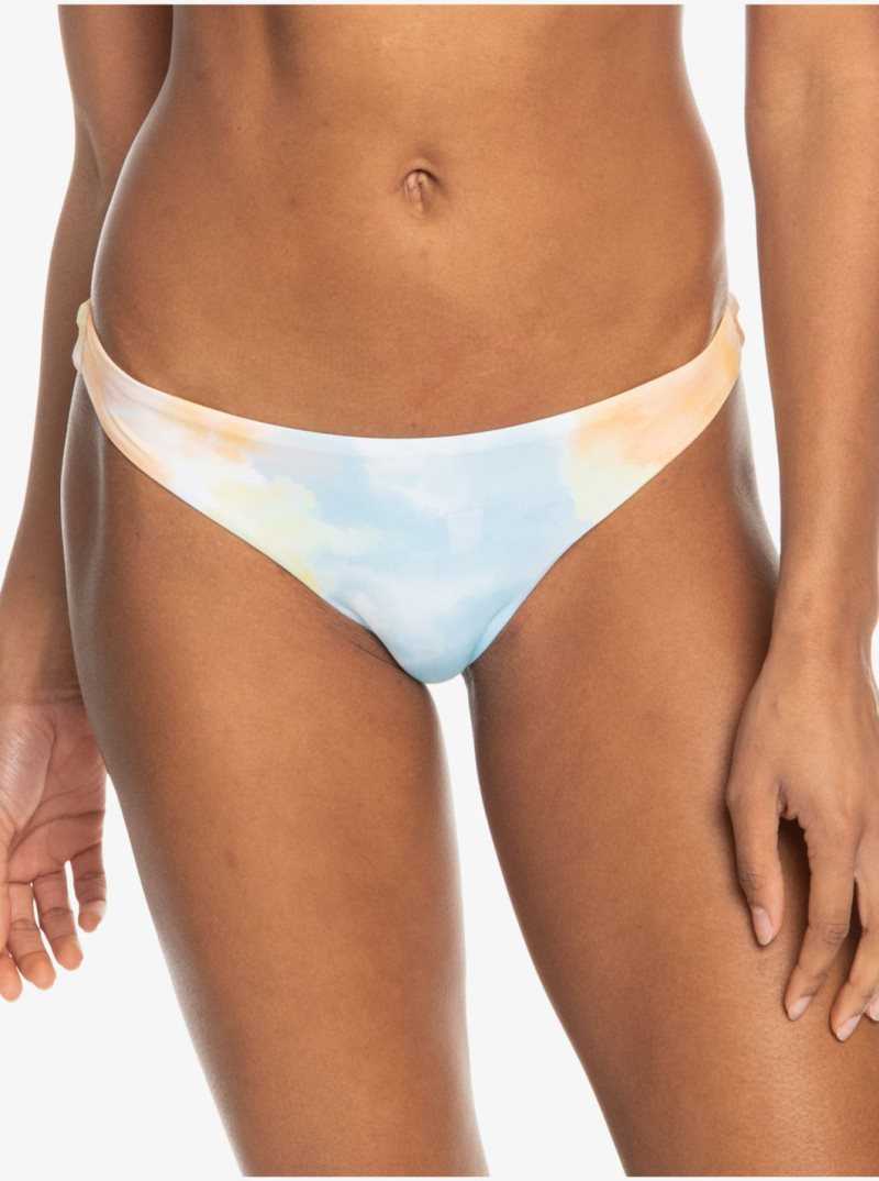 Roxy Beach Classics Tanga Bikini Bottoms Rainbow Cloud Wash Printed | JNOFW-3659