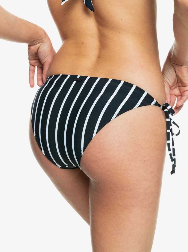 Roxy Beach Classics Tie Side Bikini Bottoms Anthracite S Sweet Escape | EGZDV-8271