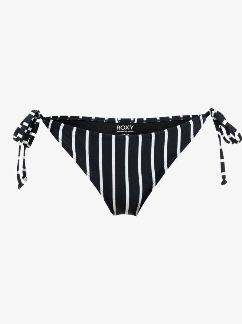 Roxy Beach Classics Tie Side Bikini Bottoms Anthracite S Sweet Escape | EGZDV-8271