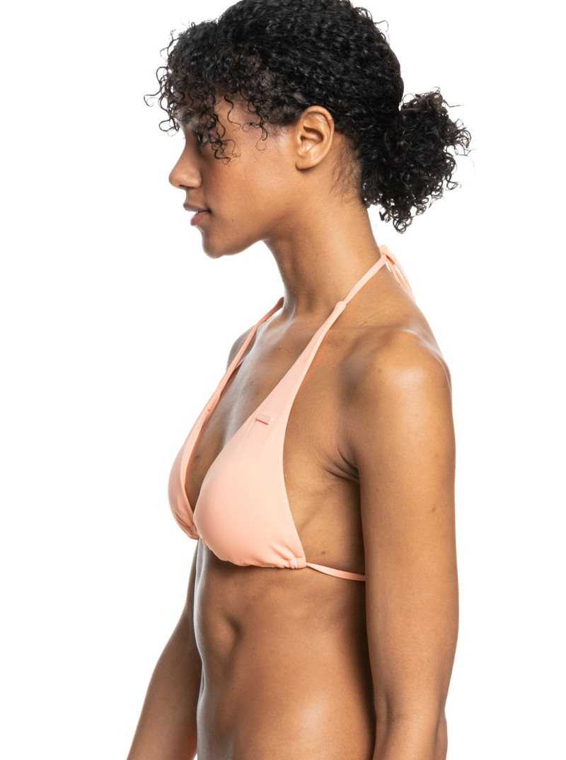 Roxy Beach Classics Tiki Triangle Bikini Top Papaya Punch | ECSFP-8235