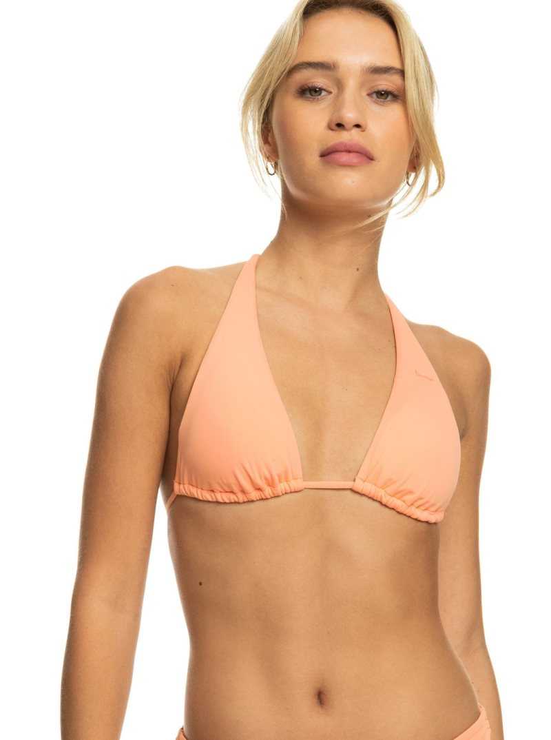 Roxy Beach Classics Tiki Triangle Bikini Top Papaya Punch | ECSFP-8235