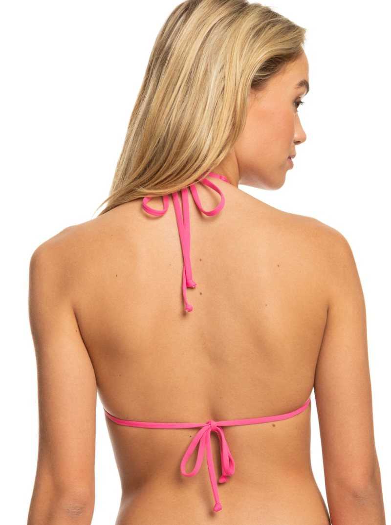 Roxy Beach Classics Tiki Triangle Bikini Top Shocking Pink | WEYIH-8457