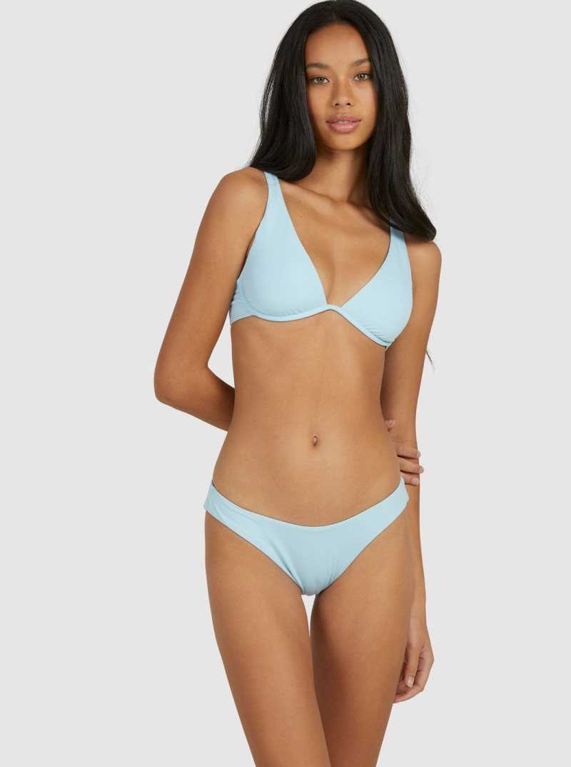 Roxy Beach Classics Underwire Bra Bikini Top Cool Blue | ZPWDL-6590