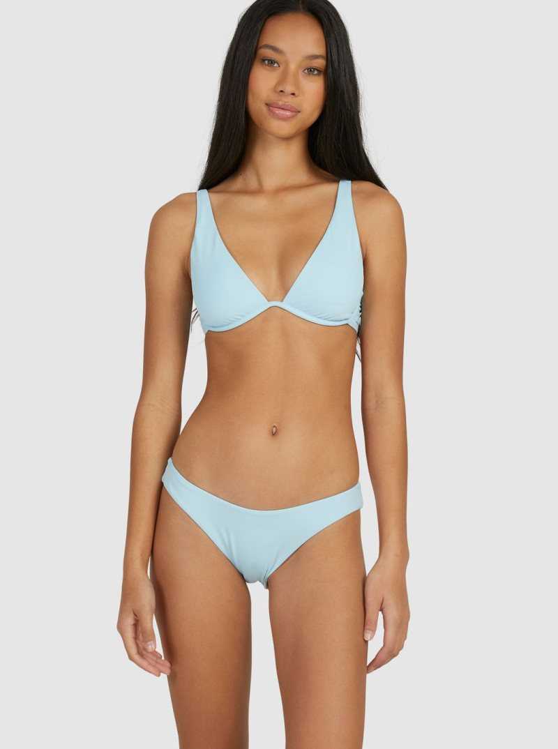 Roxy Beach Classics Underwire Bra Bikini Top Cool Blue | ZPWDL-6590