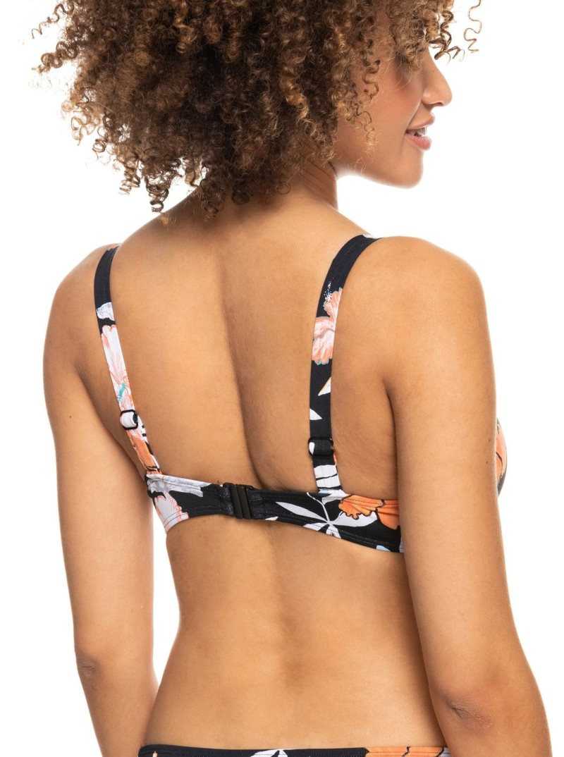 Roxy Beach Classics Underwired D-Cup Bikini Top Anthracite S Island Vibes | ETIMA-9821