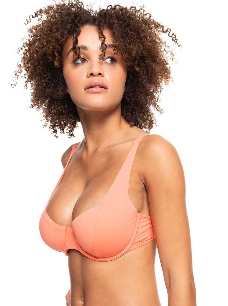 Roxy Beach Classics Underwired D-Cup Bikini Top Fusion Coral | KBCES-6258