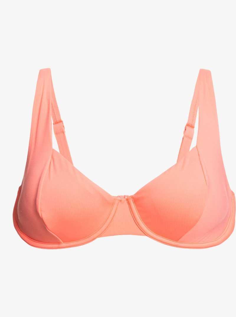 Roxy Beach Classics Underwired D-Cup Bikini Top Fusion Coral | KBCES-6258