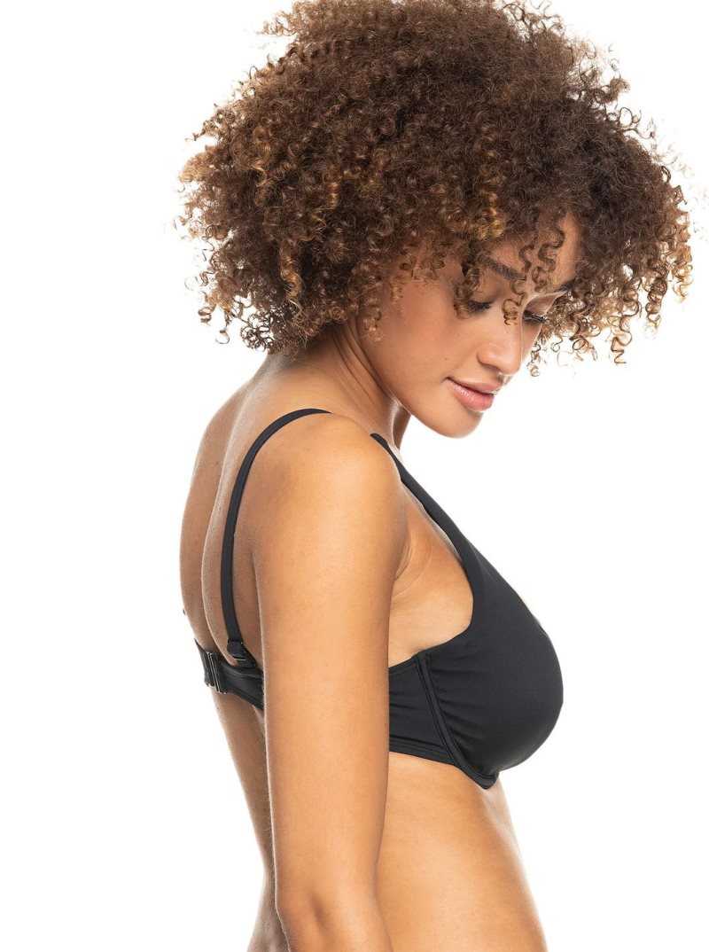 Roxy Beach Classics Underwired D-Cup Bikini Top Anthracite | UEXMK-3187