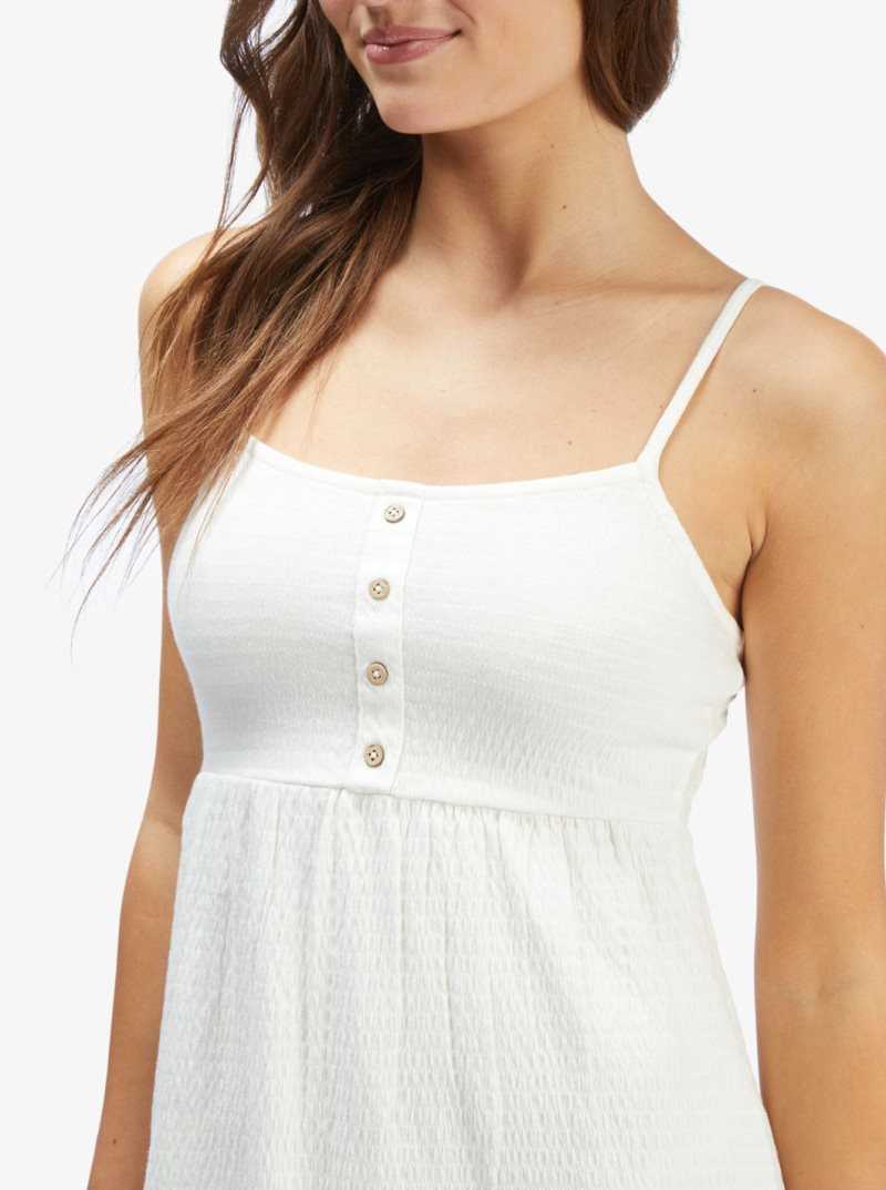 Roxy Beach Hangs Strappy Dress Snow White | LYWZH-9258