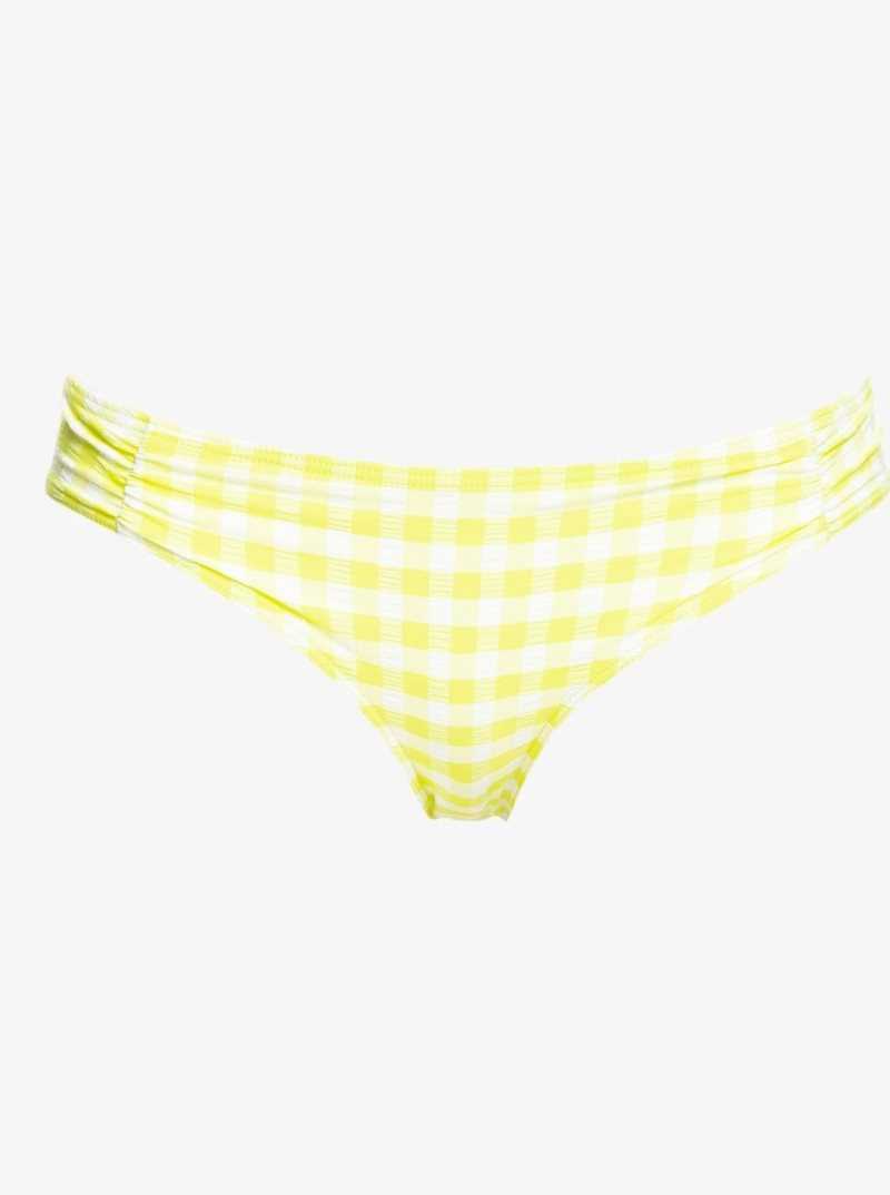 Roxy Beautiful Sun Full Bikini Bottoms Limeade Large Castle S | YFTEP-3492