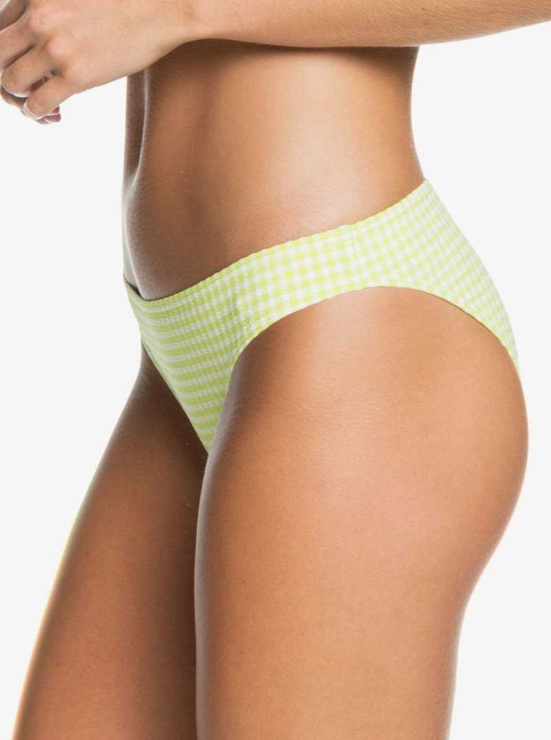 Roxy Beautiful Sun Regular Bikini Bottoms Limeade Small Castle S | COUGH-3127