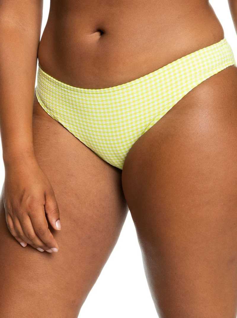 Roxy Beautiful Sun Regular Bikini Bottoms Limeade Small Castle S | COUGH-3127