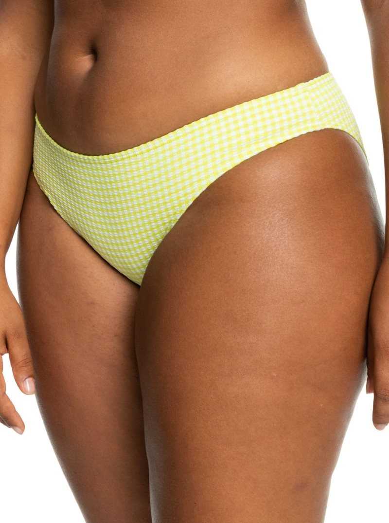 Roxy Beautiful Sun Regular Bikini Bottoms Limeade Small Castle S | COUGH-3127