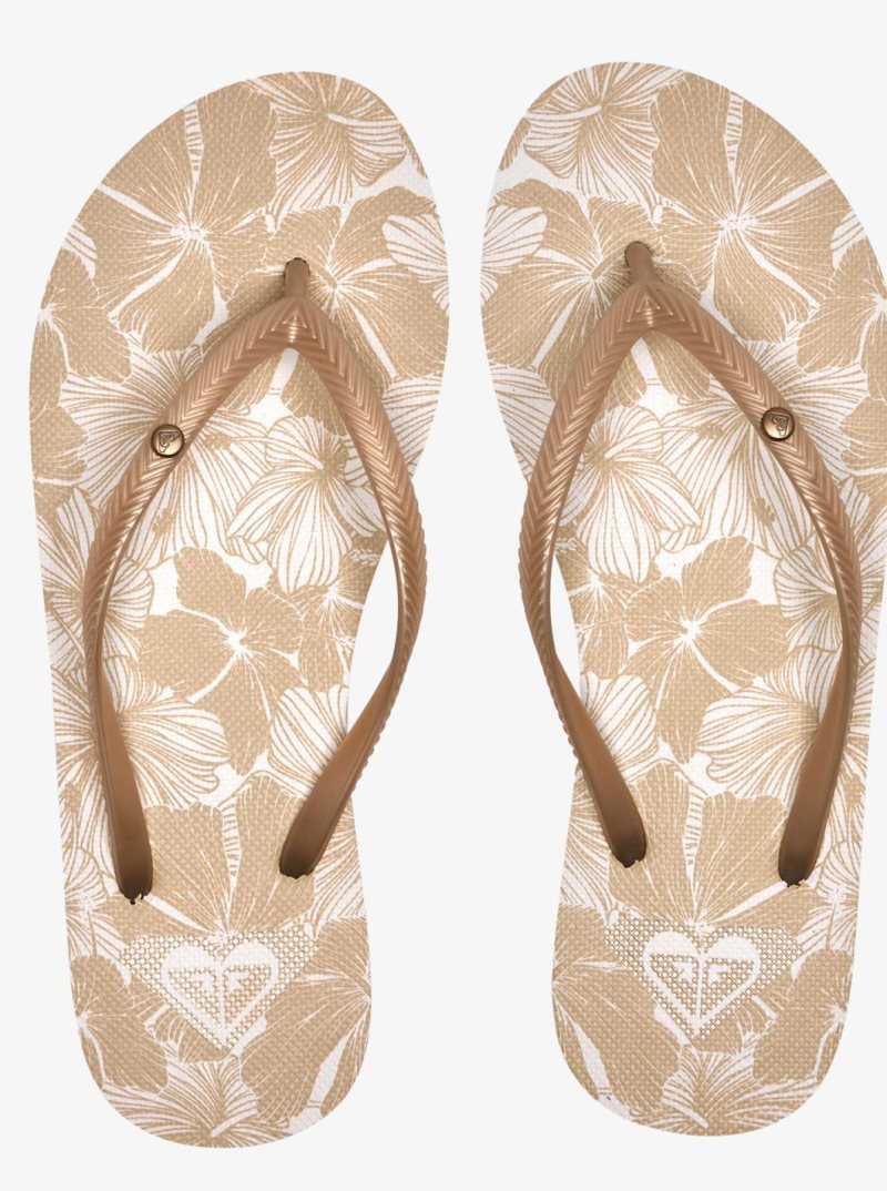 Roxy Bermuda Sandals Beige/White | BZIVG-8937