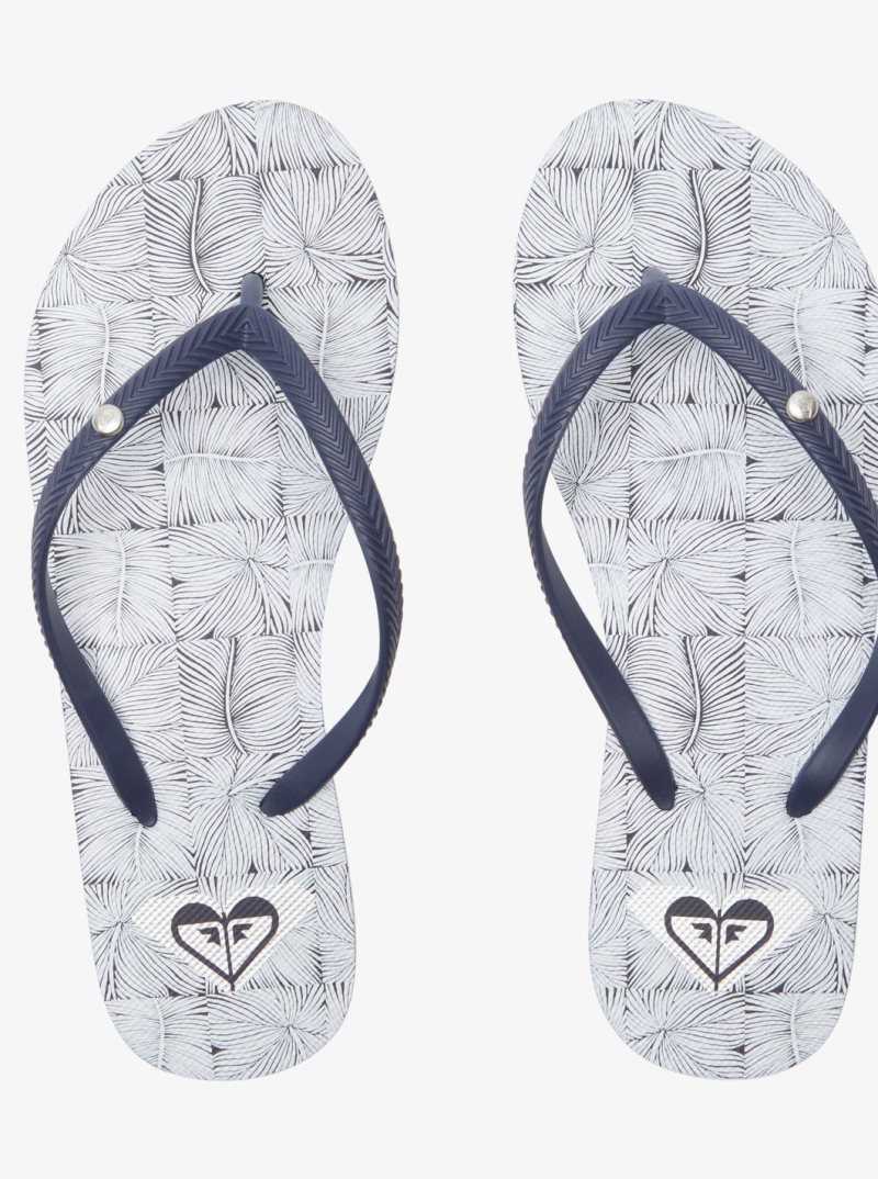 Roxy Bermuda Sandals Navy White | BNCFP-6918