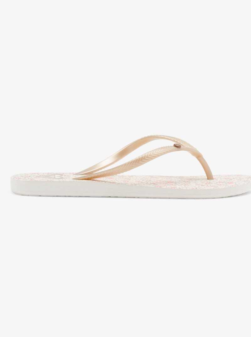 Roxy Bermuda Sandals White/C Pink/Floral Print | UAYDZ-1285