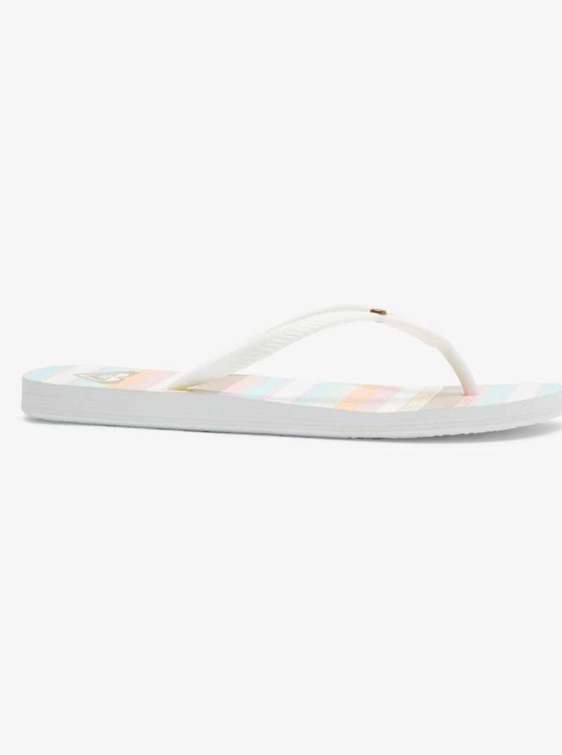 Roxy Bermuda Sandals White/Pink/Multi | RQXFW-9075