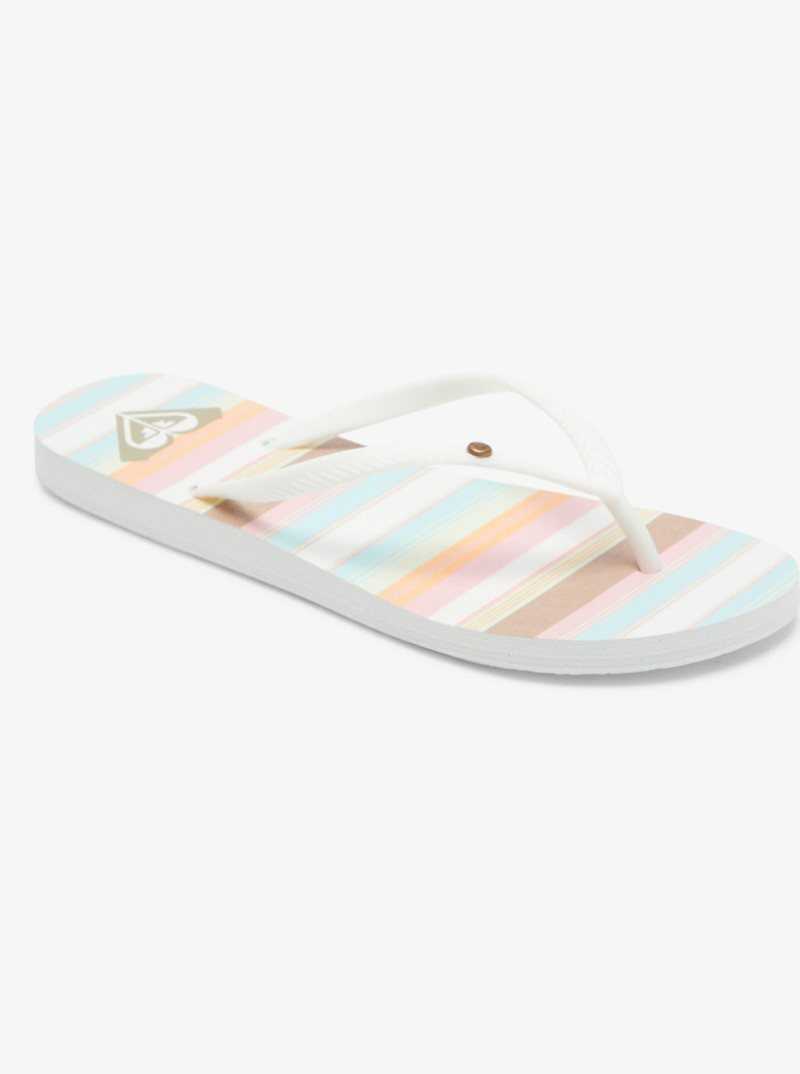 Roxy Bermuda Sandals White/Pink/Multi | RQXFW-9075