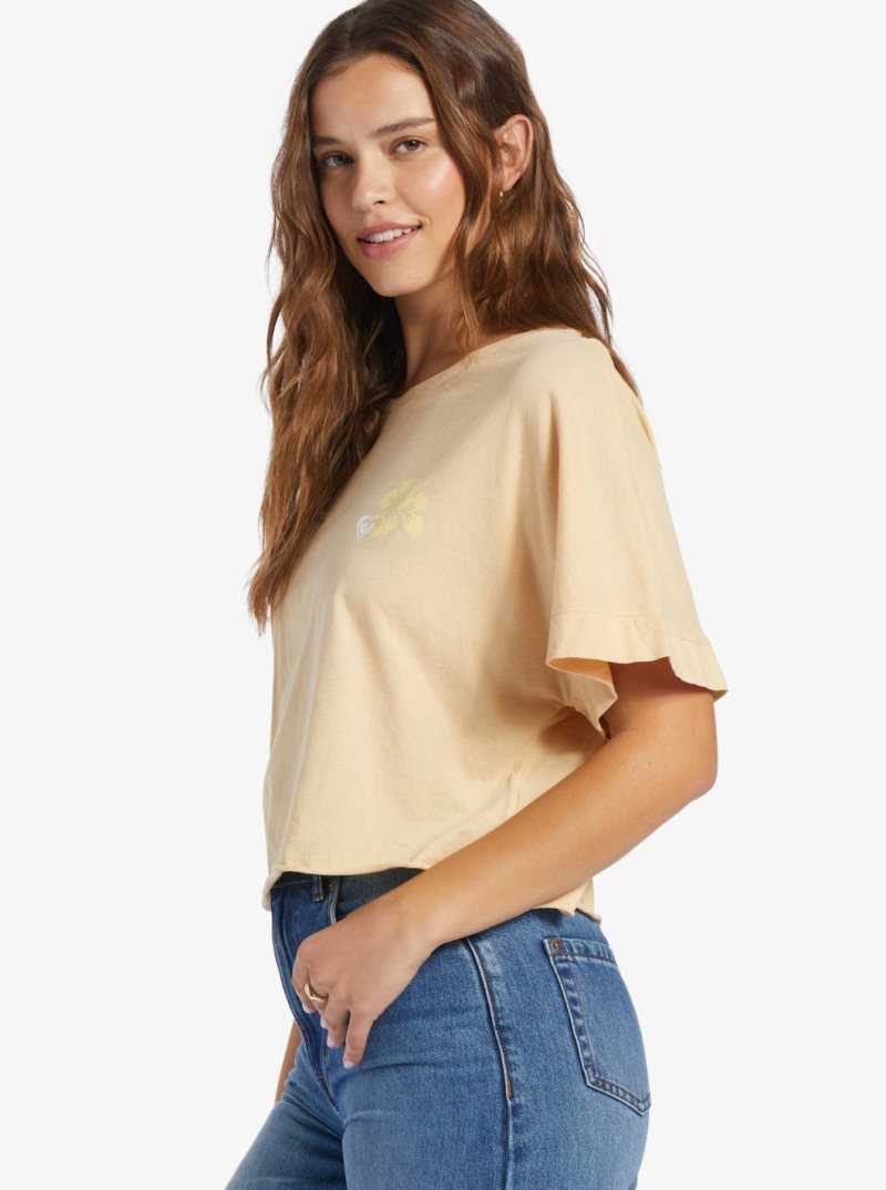 Roxy Better Beach T-Shirt Beige | VSOZT-7324