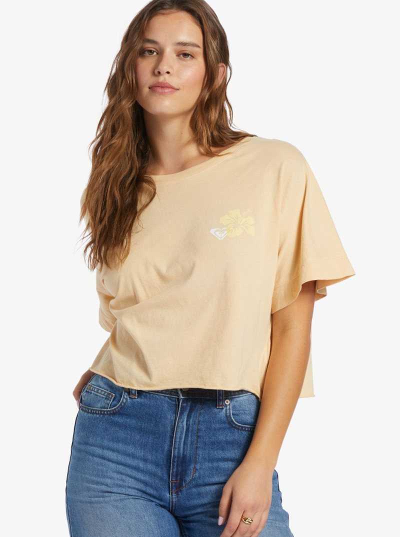 Roxy Better Beach T-Shirt Beige | VSOZT-7324