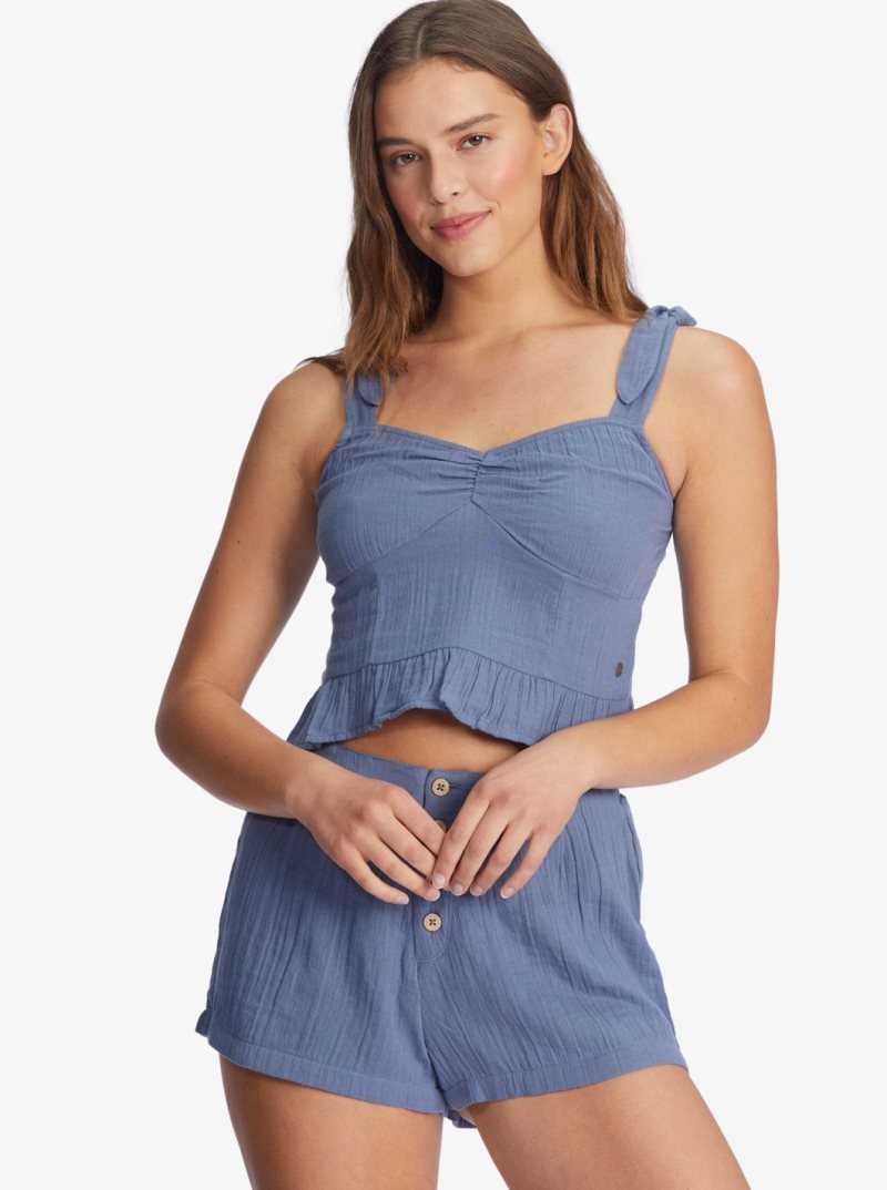 Roxy Beyond Me Strappy Top Bijou Blue | XQTSM-7128