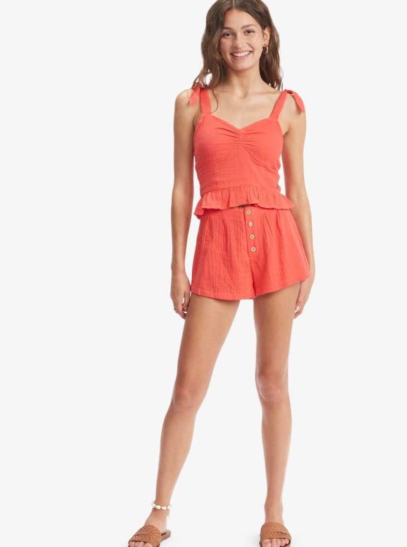 Roxy Beyond Me Strappy Top Hibiscus | HAGRD-2964