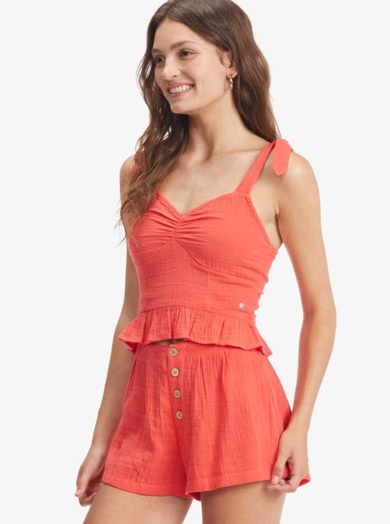 Roxy Beyond Me Strappy Top Hibiscus | HAGRD-2964