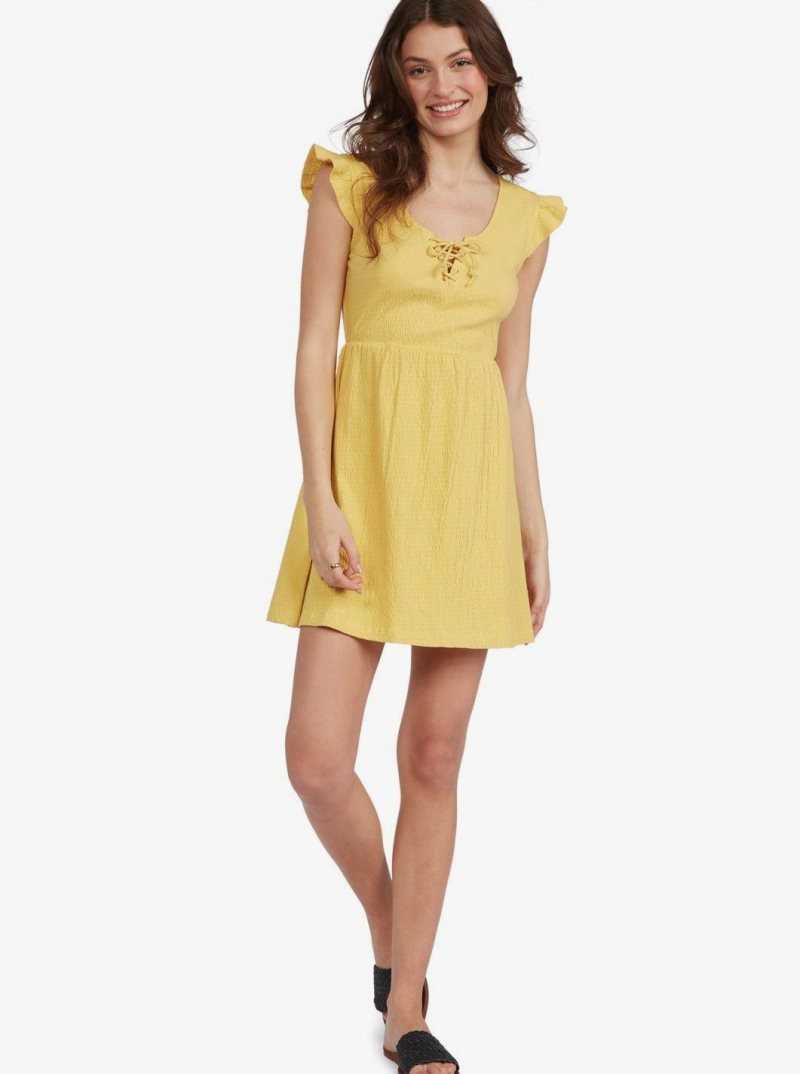 Roxy Born In Paradise Dress Ochre | MOPRS-8324