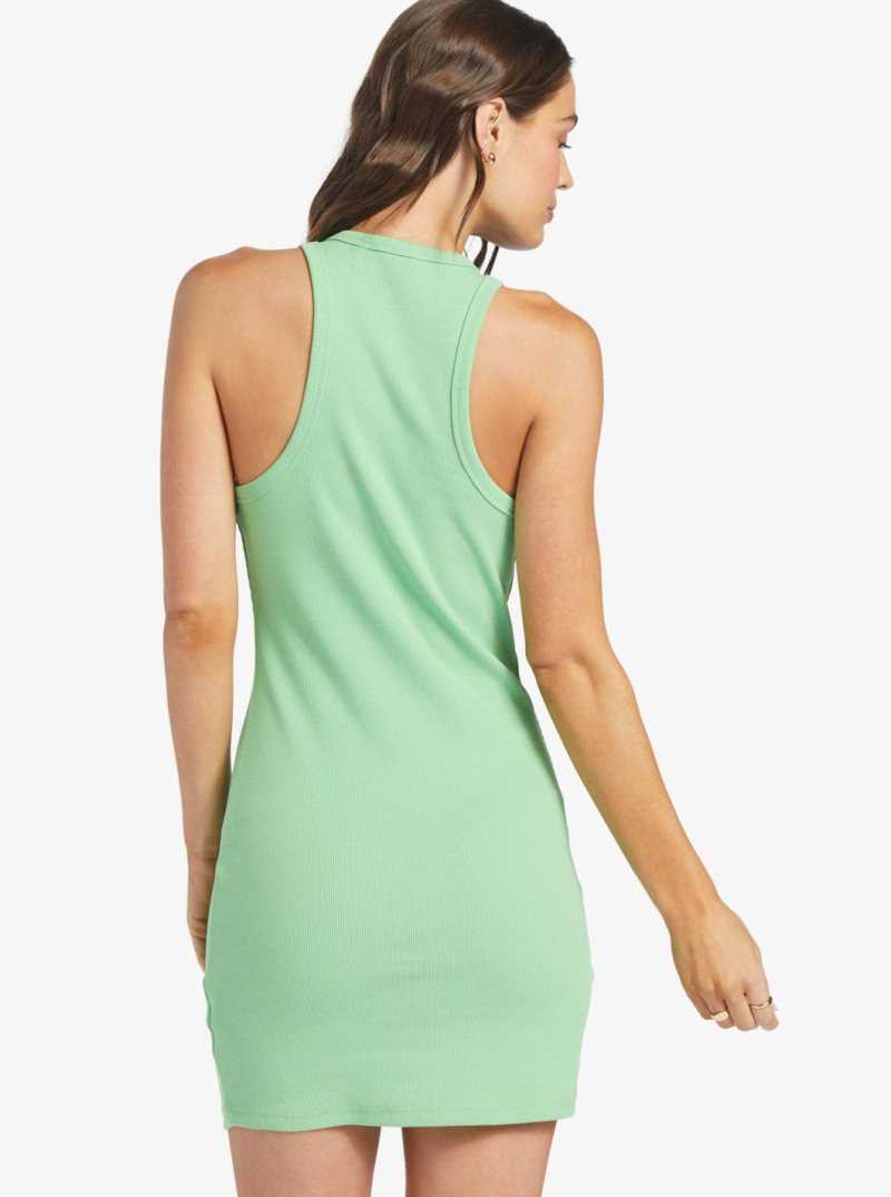 Roxy Bright Boardwalk High Knit Dress Absinthe Green | EWUJV-0942