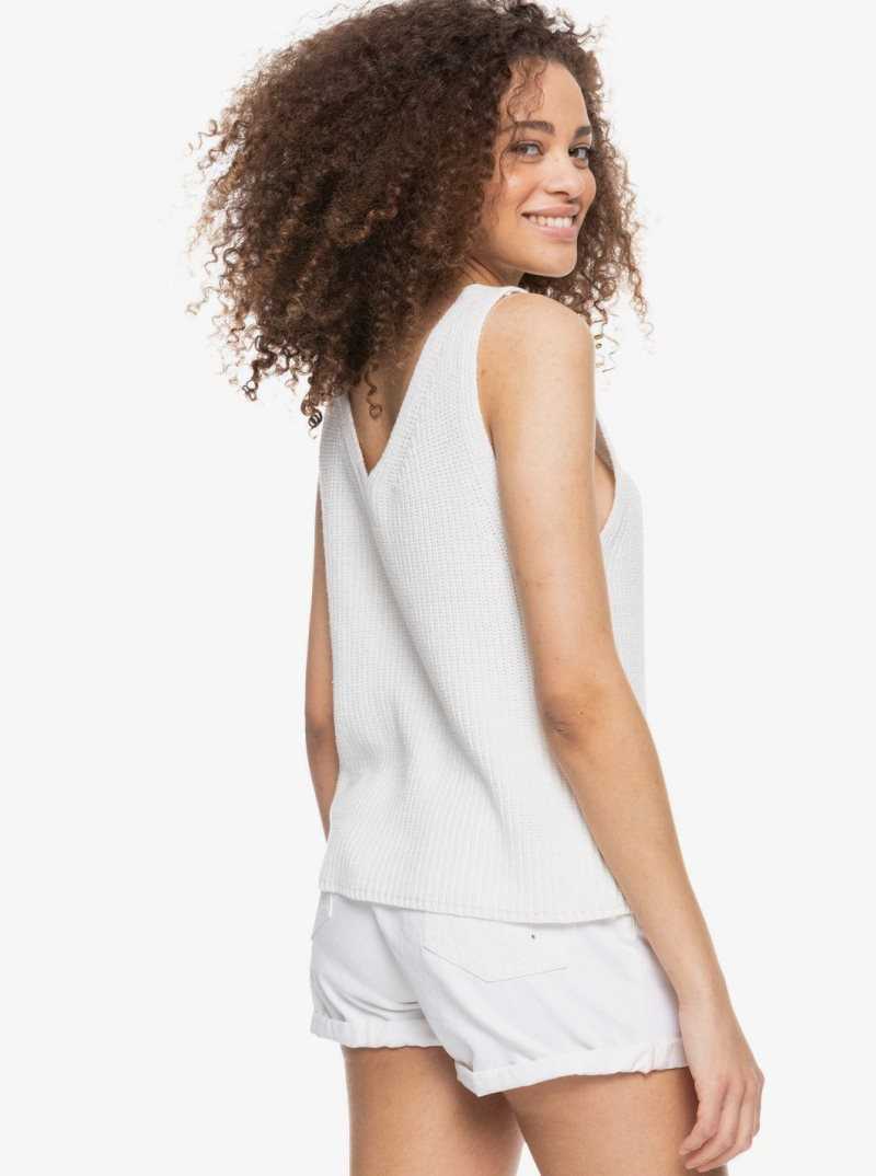 Roxy Bright Place Sleeveless Sweater Snow White | PRTCL-6572