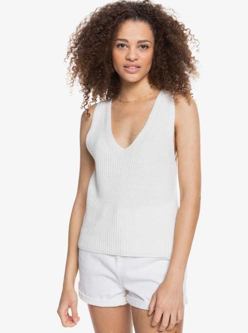 Roxy Bright Place Sleeveless Sweater Snow White | PRTCL-6572