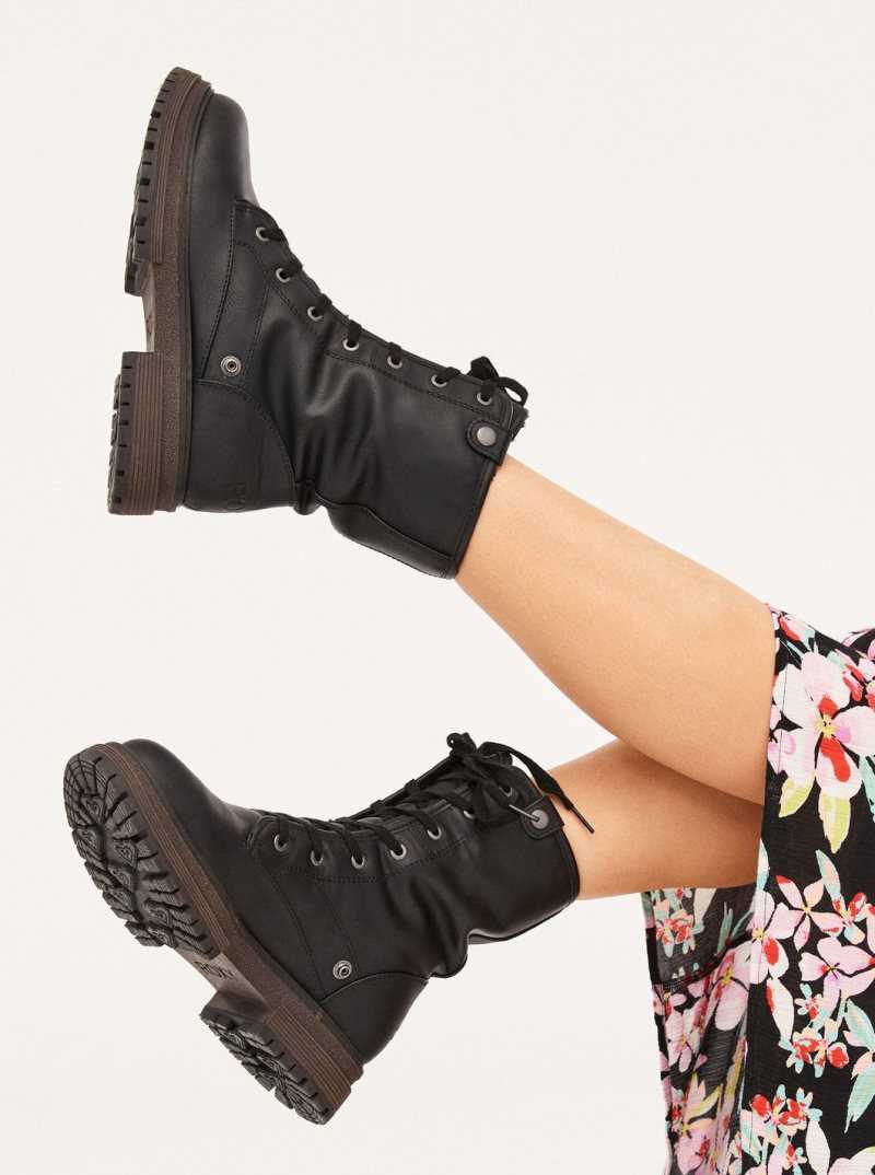 Roxy Bruna Lace-Up Boots Black | ETCMI-5091