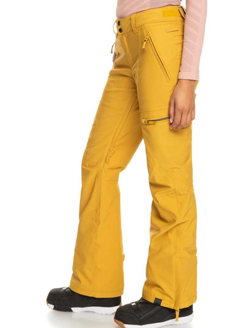 Roxy Cabin Slim Fit Snow Pants Honey | UCXIA-7628