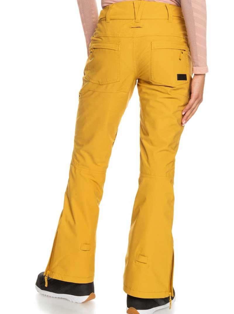 Roxy Cabin Slim Fit Snow Pants Honey | UCXIA-7628