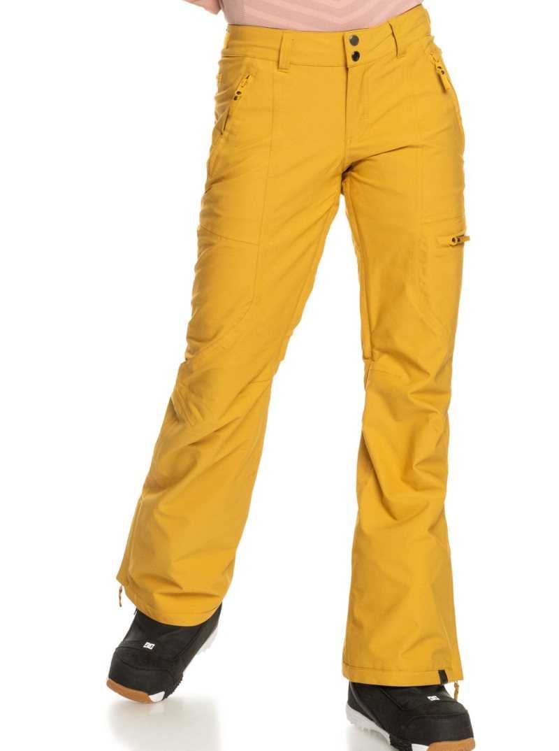 Roxy Cabin Slim Fit Snow Pants Honey | UCXIA-7628