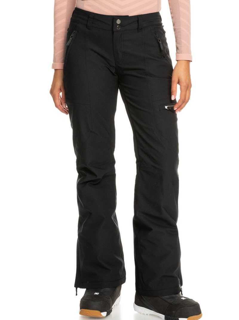 Roxy Cabin Slim Fit Snow Pants True Black | AICMT-3297