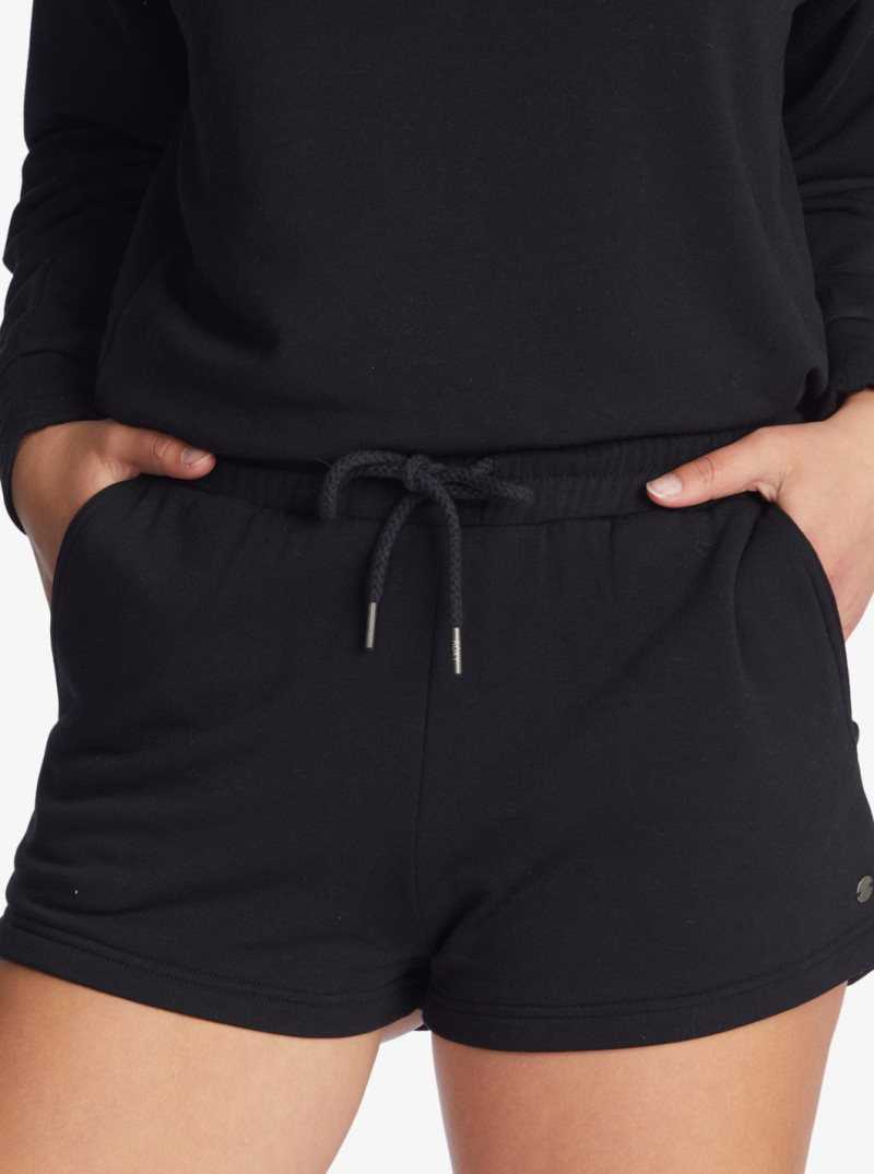 Roxy Check Out Sweat Shorts Anthracite | UJWHT-3618