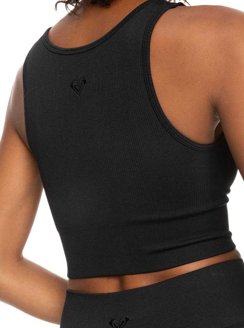 Roxy Chill Out Seamless Sports Bra Anthracite | ONQPU-5936