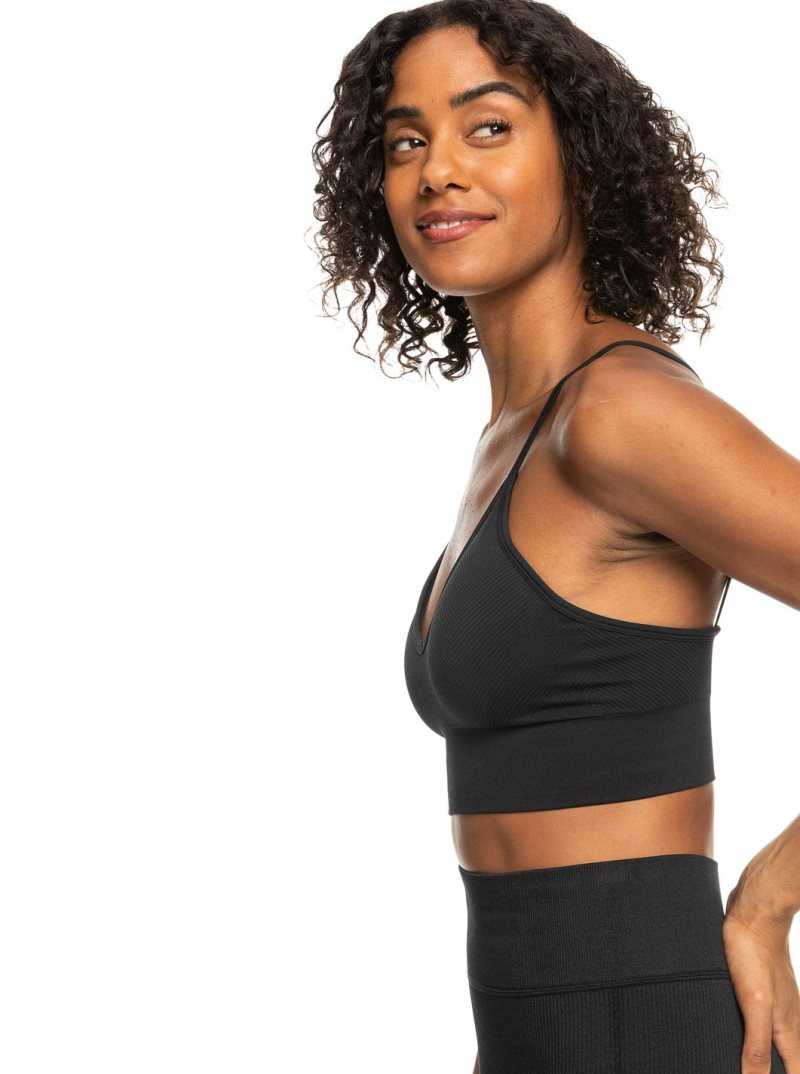 Roxy Chill Out Seamless Sports Bra Anthracite | YFCTO-5391