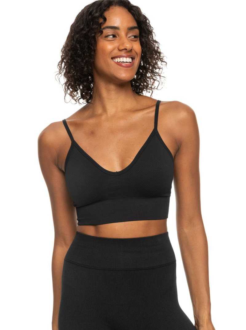 Roxy Chill Out Seamless Sports Bra Anthracite | YFCTO-5391