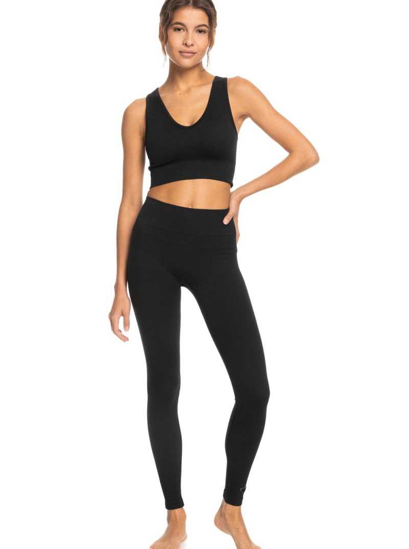 Roxy Chill Out Seamless Technical Leggings Anthracite | FVUST-6930