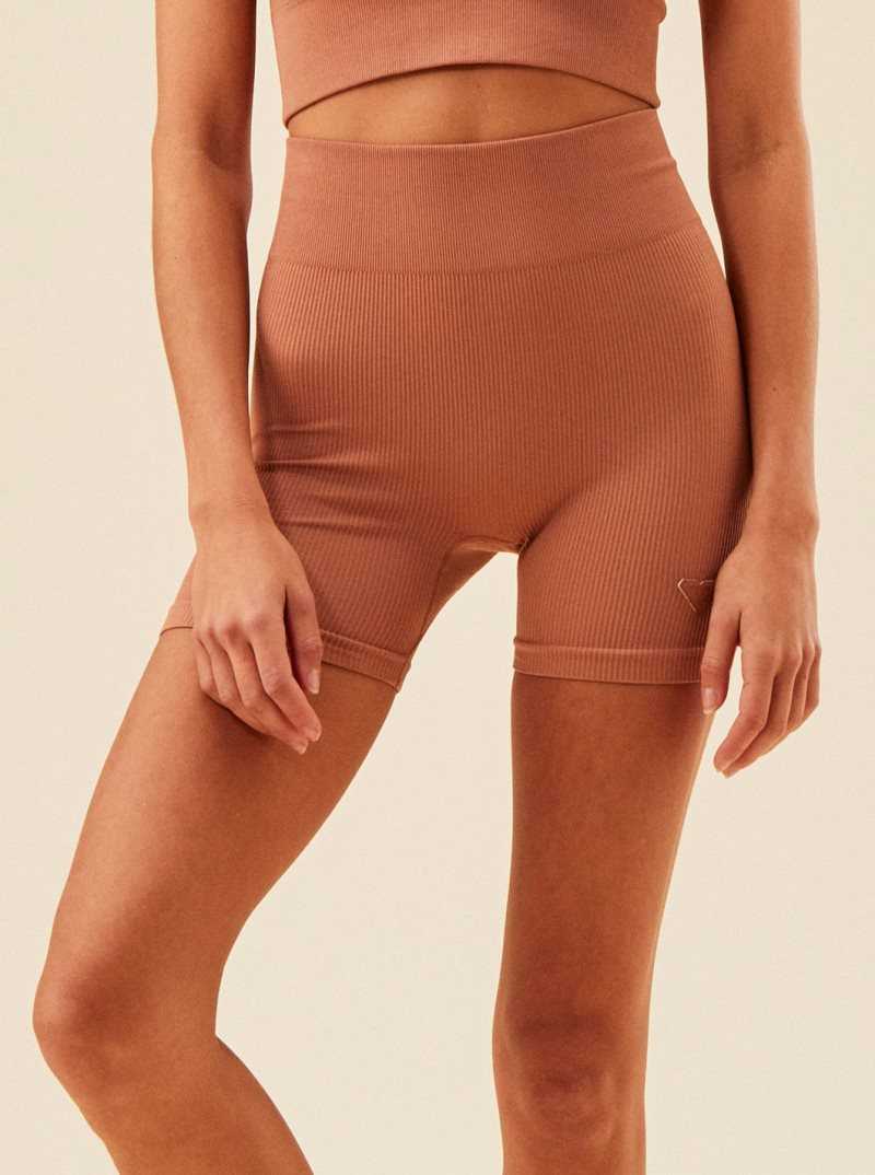 Roxy Chill Out Sports Shorts Mocha Mousse | FBZKI-1546