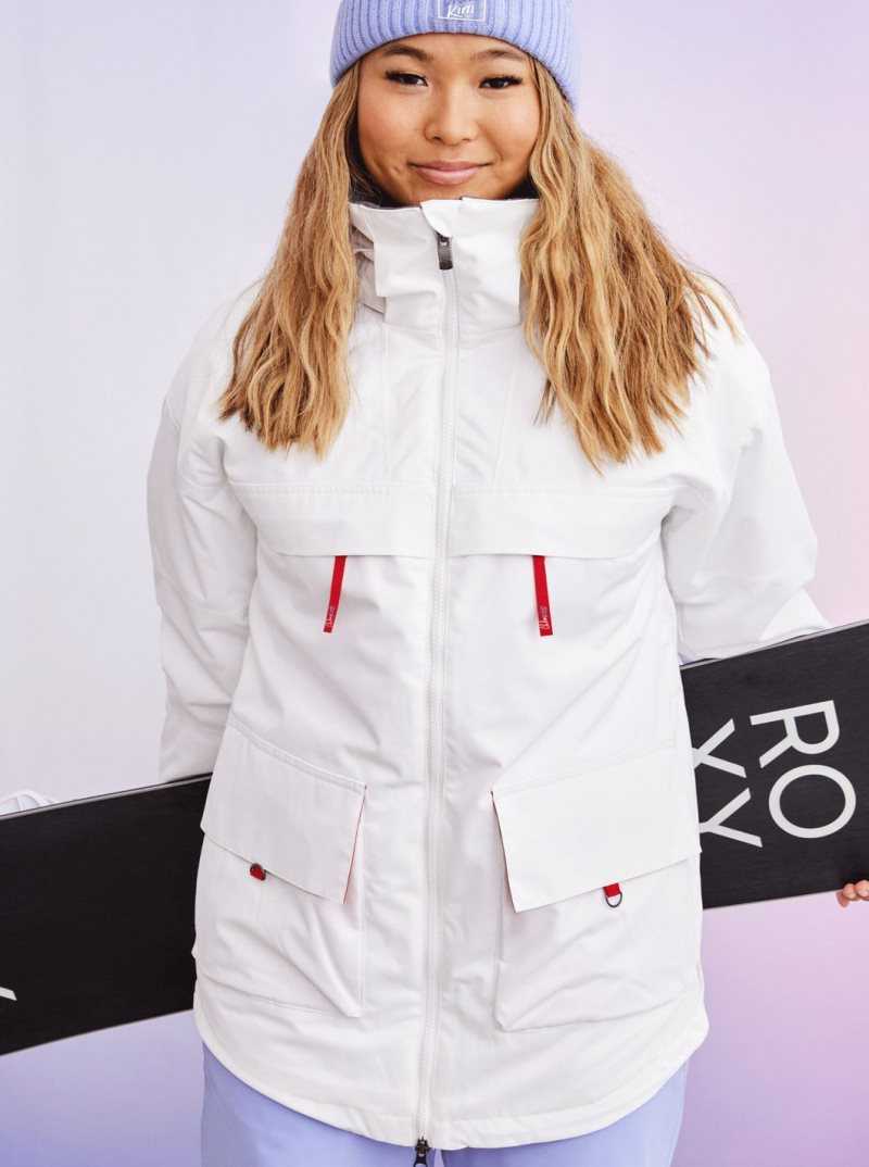 Roxy Chloe Kim Insulated Snow Jacket Bright White | BPFKV-9187