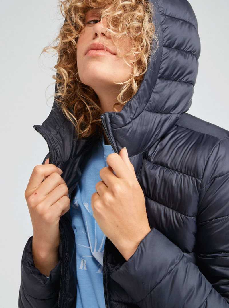 Roxy Coast Road Hooded Jackets Anthracite | FPJZI-1082