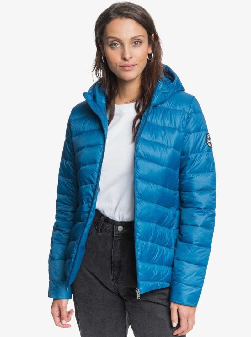 Roxy Coast Road Hooded Jackets Ink Blue | NKGLS-2950