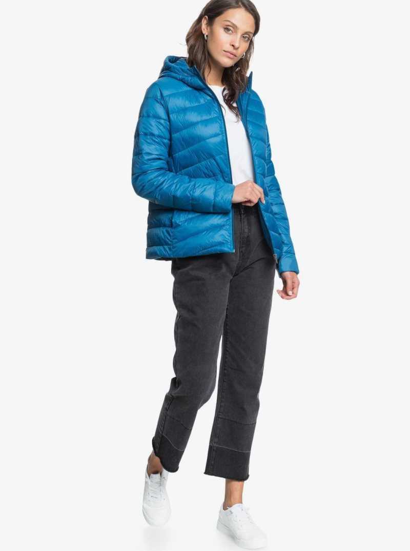 Roxy Coast Road Hooded Jackets Ink Blue | NKGLS-2950