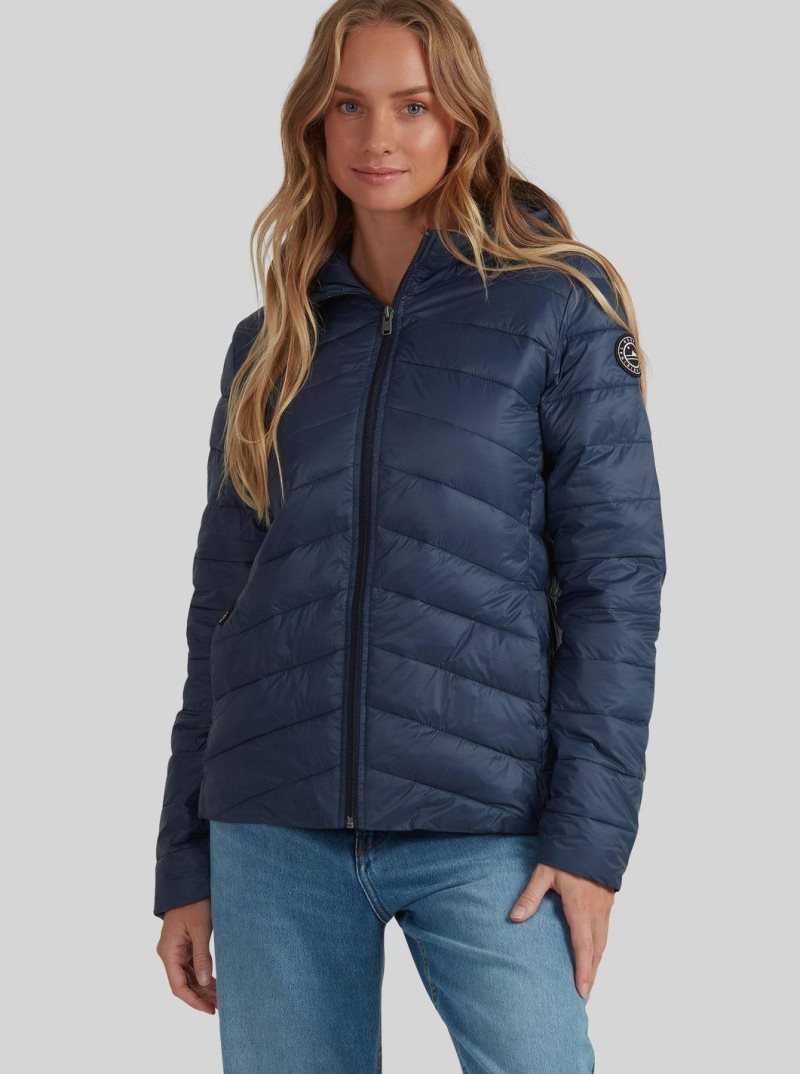 Roxy Coast Road Hooded Jackets Mood Indigo | LKPCN-2319