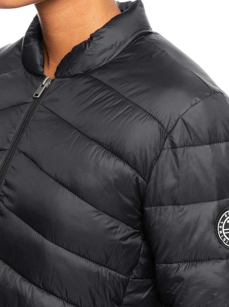 Roxy Coast Road Puffy Zip-Up Jacket Anthracite | PCSKL-8267